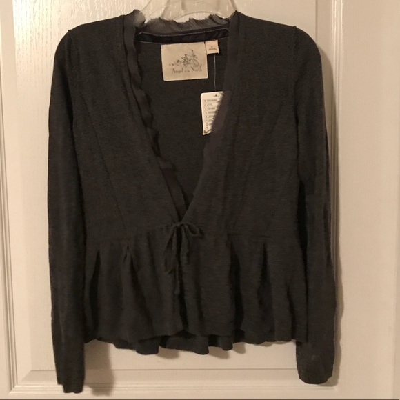 Anthropologie CHARCOAL GRAY Cardigan - Picture 2 of 8